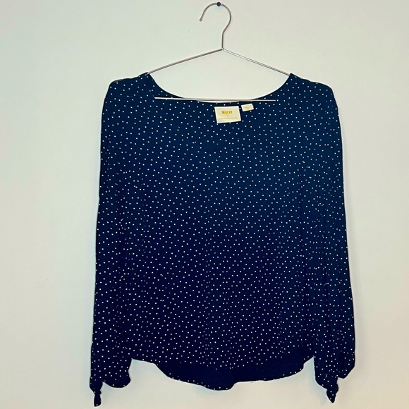 *EUC* Anthropologie x Maeve Pernille Tie-Sleeve Polka Dot Blouse, Size Small - Picture 9 of 10